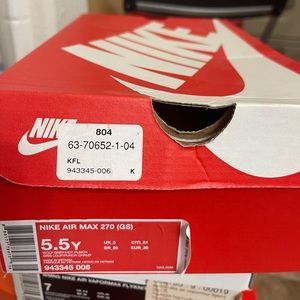 Nike air max 270 Gradeschool 5.5 women’s 7